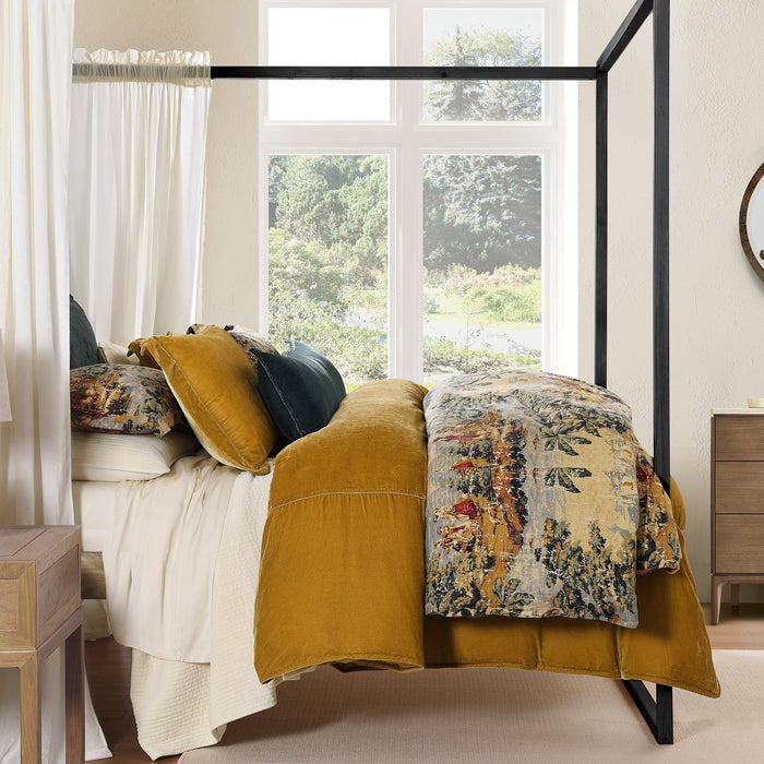 Provence - Queen Washed Linen Duvet Cover Set (Set of 3) - Multi Color
