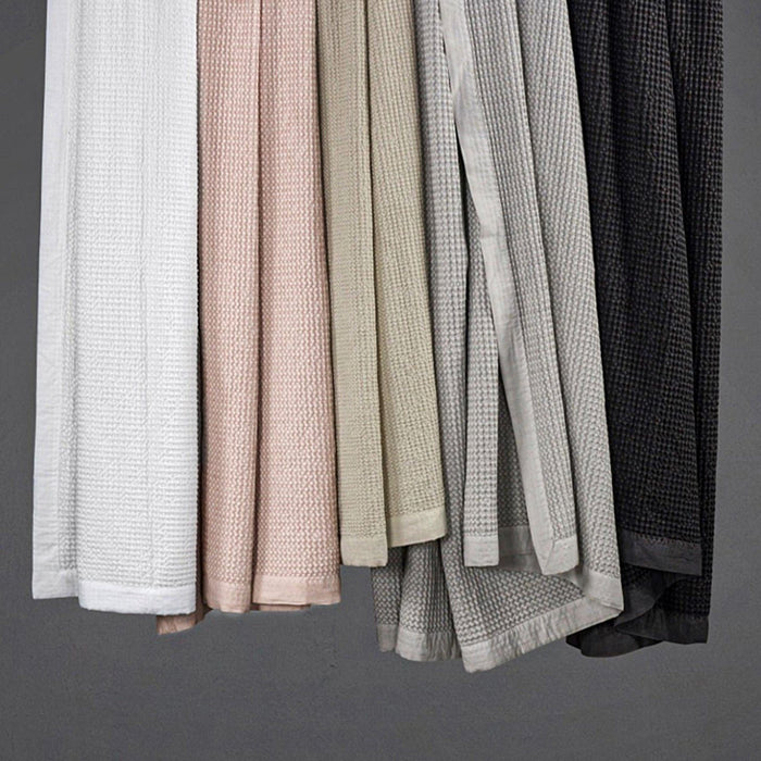 Stonewashed Cotton Waffle Weave - Full/Queen Coverlet - White