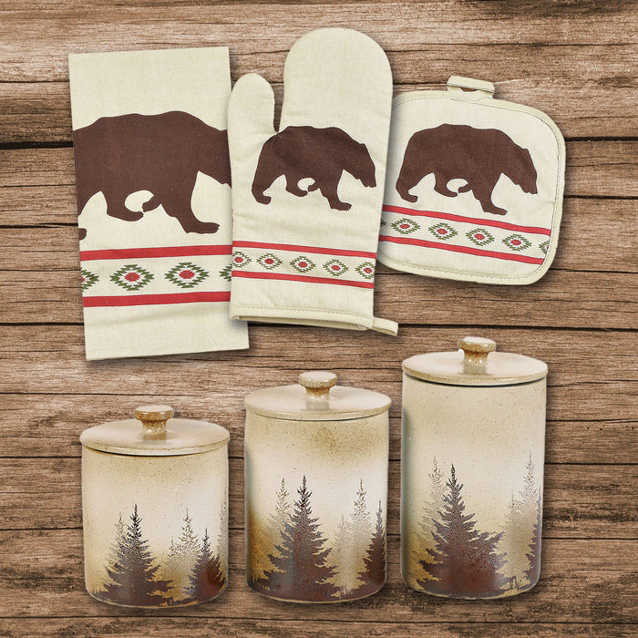 Aztec Bear - Print & Clearwater Pines Set (Set of 13) - Cream / Brown