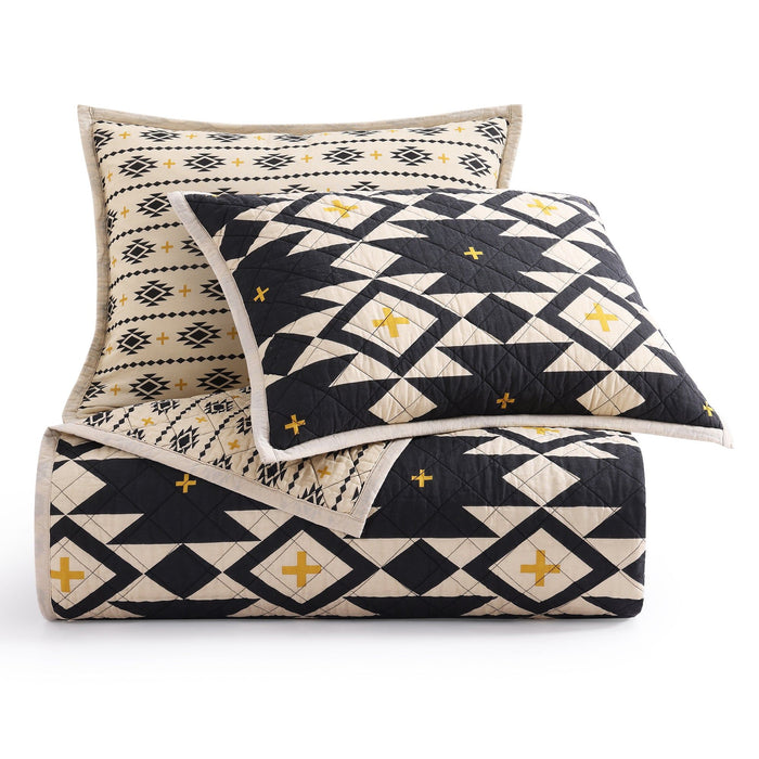 High Desert - Twin Reversible Quilt Set (Set of 2) - Black