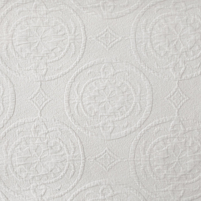 Verona Matelasse - Queen Duvet Cover Set (Set of 3) - Vintage White