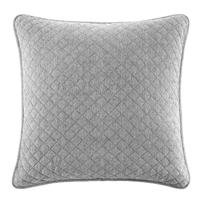 Anna - Diamond Quilted Euro Sham - Gray