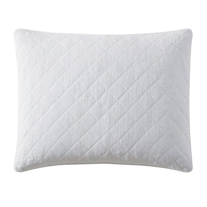 Cotton Gauze - 21" x 34" Stonewashed Pillow Sham - Vintage White