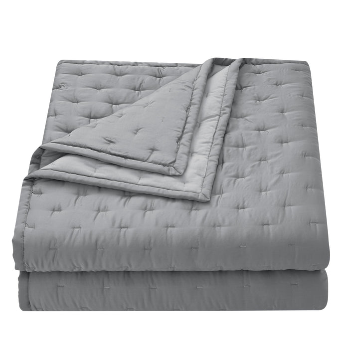 Lyocell - King Eucalyptus Quilt - Gray