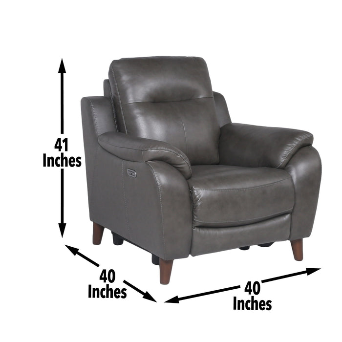 Trento - Dual Power Recliner - Charcoal