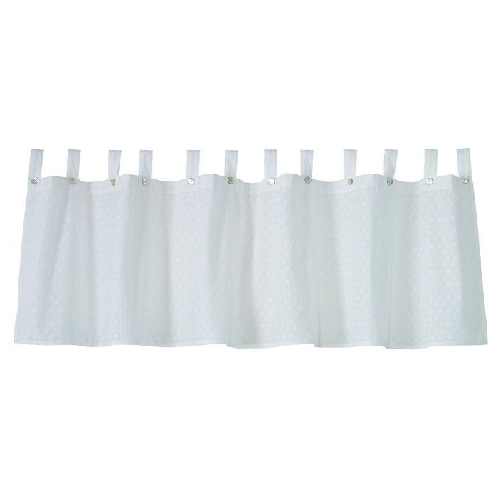 Salado - Cotton Valance With Medallion - White
