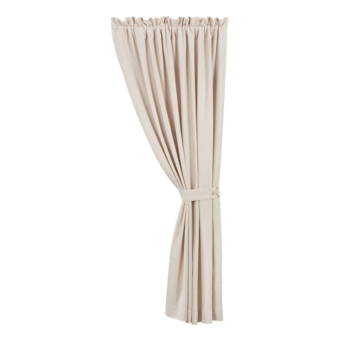 Luna - Washed Linen Lined Curtain - Light Tan