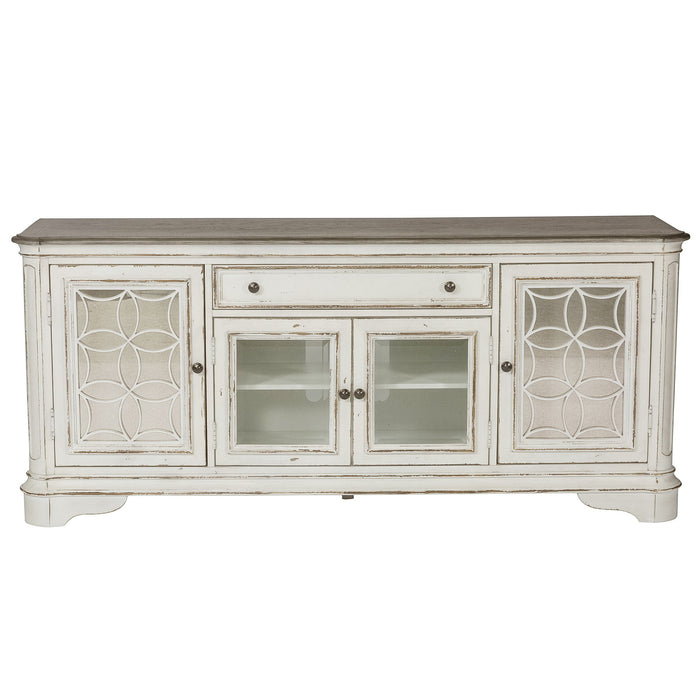 Magnolia Manor - EnteRTAinment TV Stand - Weathered Bisque