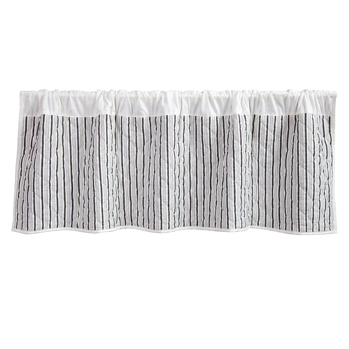 Ranch Life - Quilted Valance - White / Black