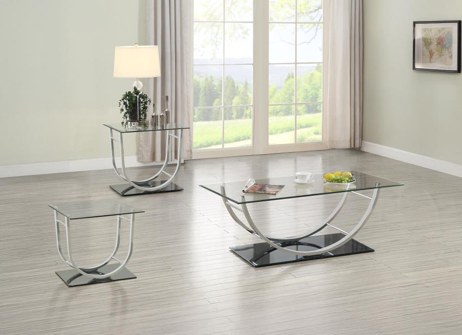 Danville - Glass Top Coffee Table Set