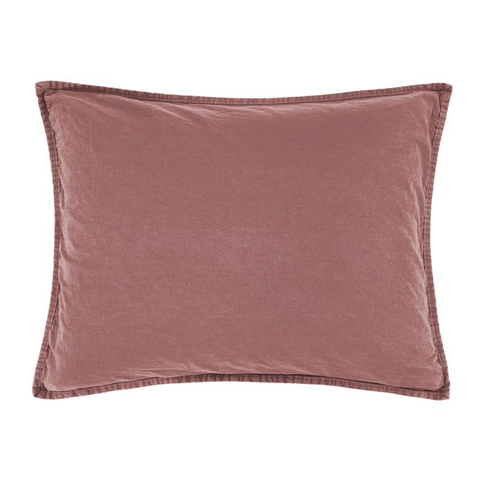 Cotton Canvas - 21" x 34" Stonewashed Pillow Sham - Sarsaparilla