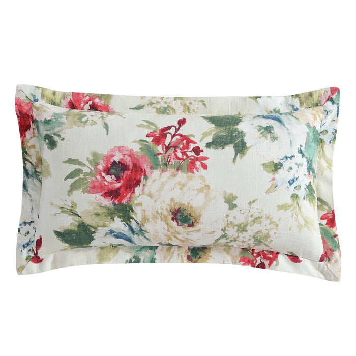 Peony - Washed Linen Kidney Pillow - Blossom