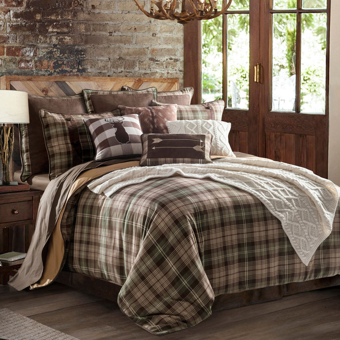 Huntsman - Queen Comforter Set (Set of 4) - Brown / Tan