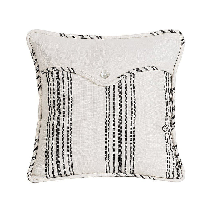 Prescott - Linen Weave Envelope Pillow - Black