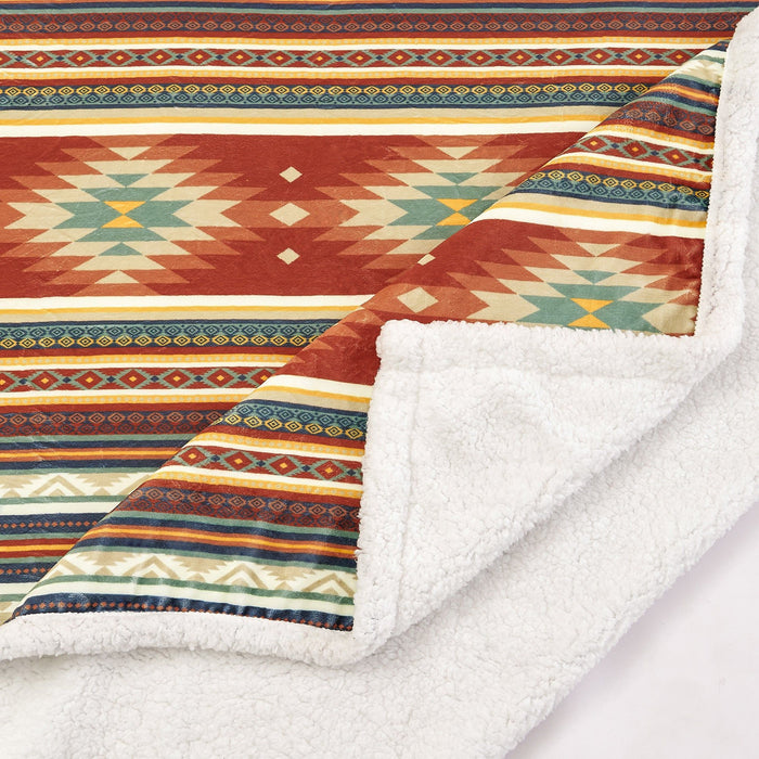 Campfire - Del Sol Campfire Sherpa Throw 6 Per Carton - Multi Color
