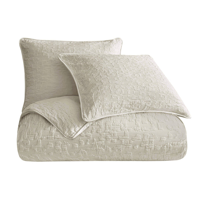 Porto Matelasse - Twin Duvet Cover Set (Set of 2) - Light Taupe