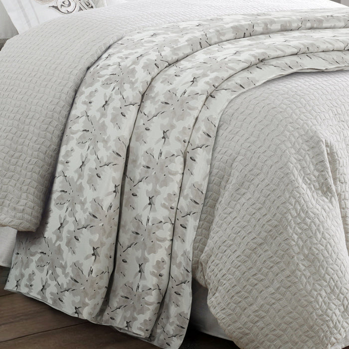 Warshack Inkblot - King Duvet Cover Set (1 Duvet, 2 King Shams) - Gray