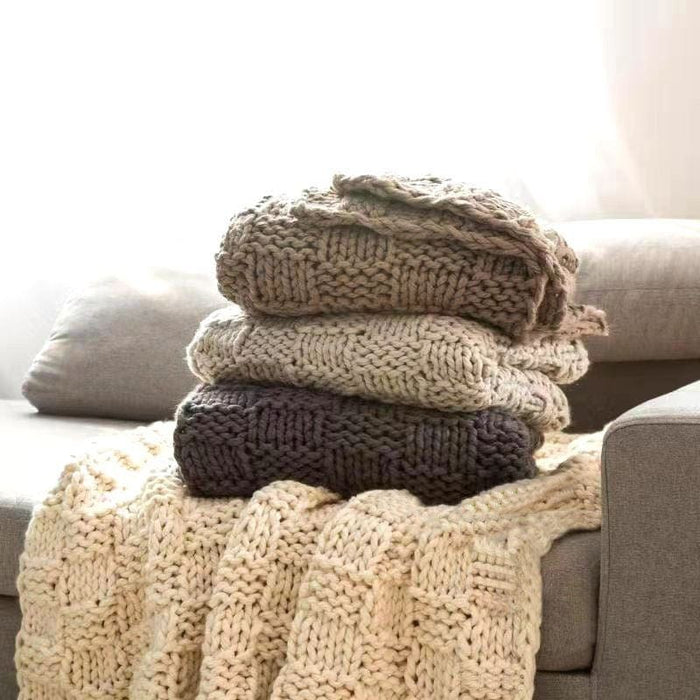 Chess Knit - 50" x 60" Throw - Natural