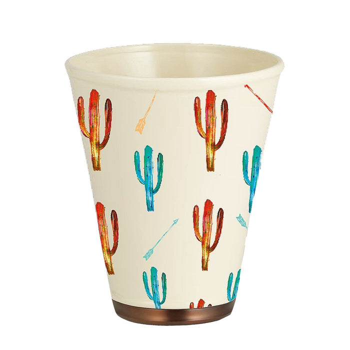 Saguaro Cactus - Cactus Ceramic Wastebasket, 2 Per Carton - Cream