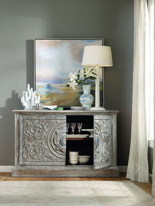 True Vintage - Melange 2-Door Accent Console - Dark Gray