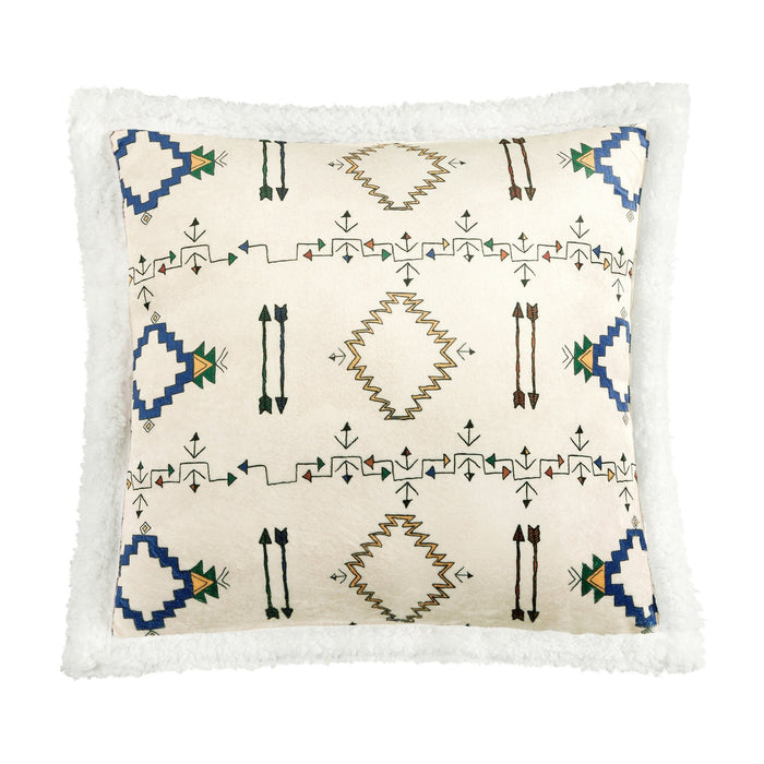 Campfire - Arrow Campfire Sherpa Pillow 6 Per Carton - Multi Color