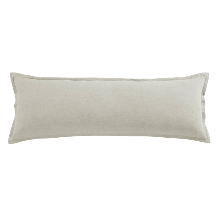 100% French Flax Linen - Long Lumbar Pillow - Natural