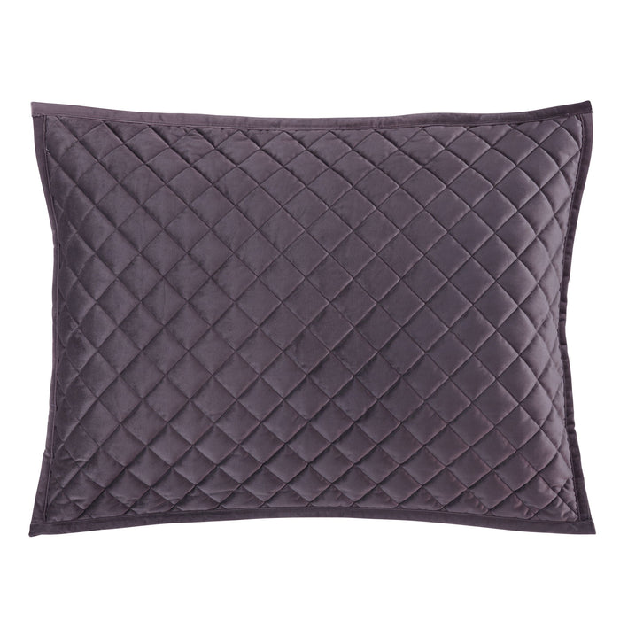 Velvet Diamond - Quilted Pillow Sham Set (Set of 2) - Amethyst