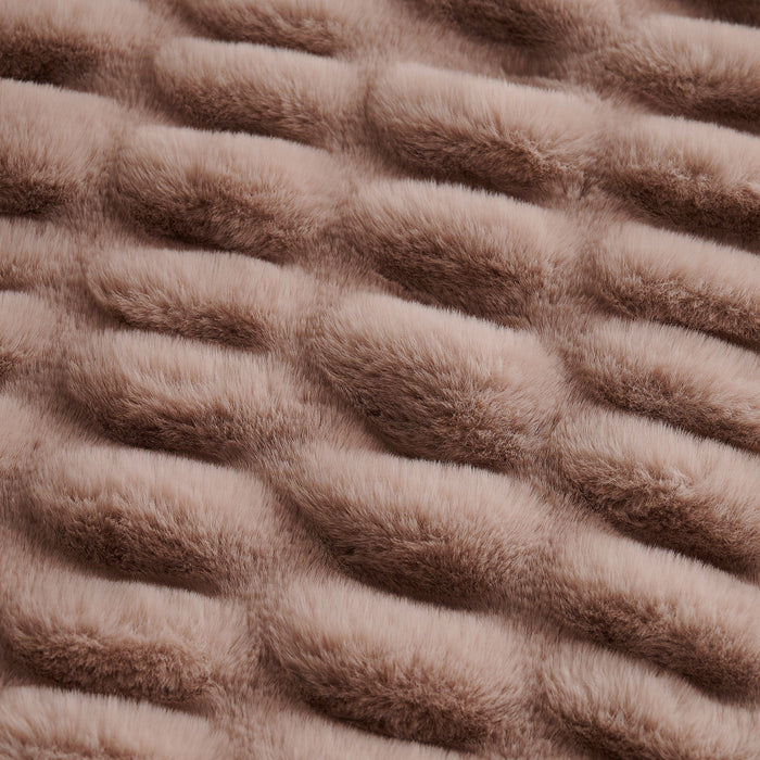 Ruched Rabbit - Double-Sided Throw - Blush