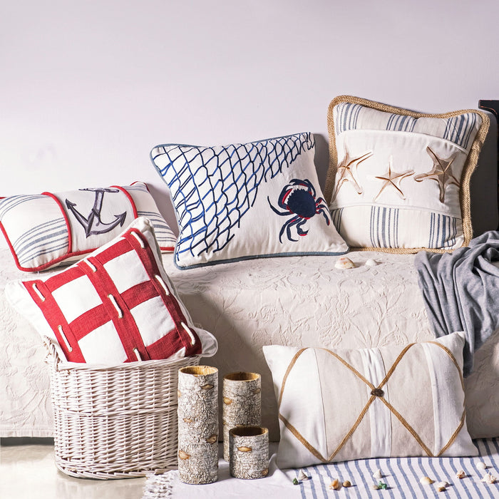 Linen - Rope Pillow - Multi