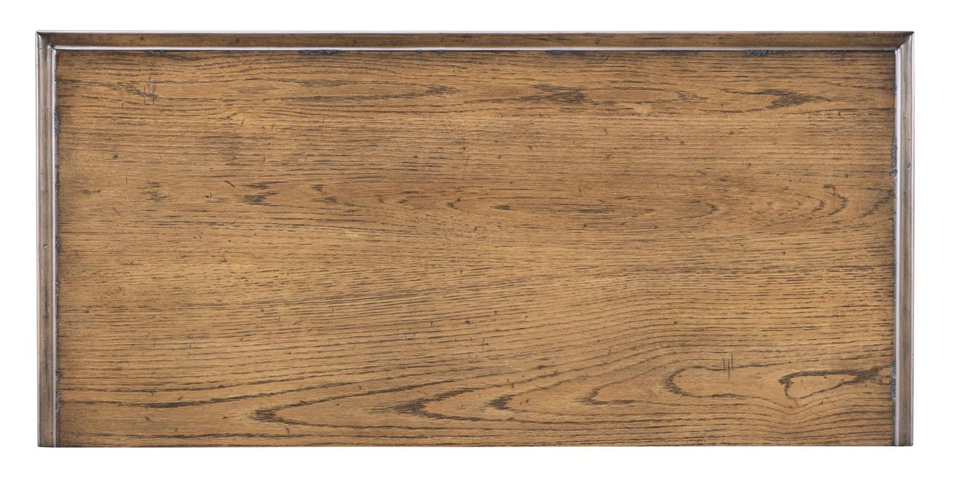 Vintage Market - Washstand Accent Chest 2 Drawers - Barnwood Oak And Mallard Green