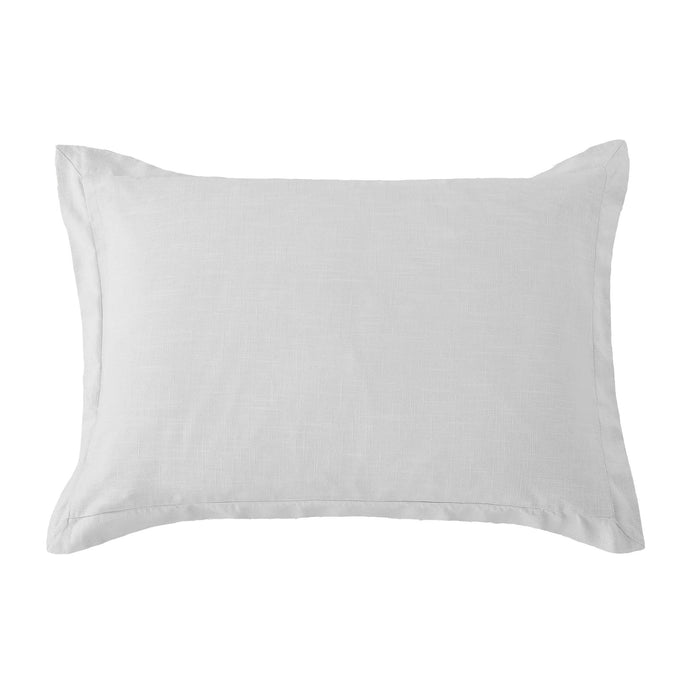 Hera - Washed Linen Tailored Dutch Euro Pillow - Light Gray