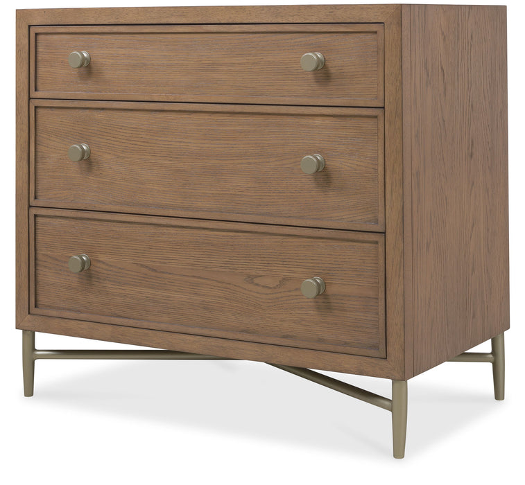 Sonnet - Three-Drawer Nightstand - Dark Gray