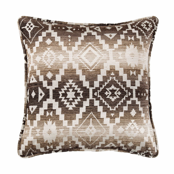 Chalet - Aztec Euro Sham - White / Brown