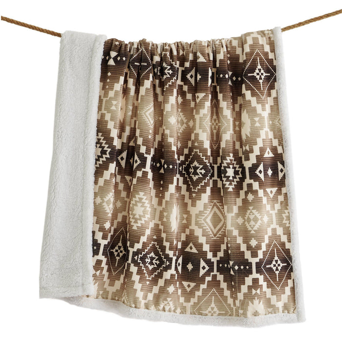 Campfire - Chalet Aztec Campfire Sherpa Throw 6 Per Carton - Multi Color