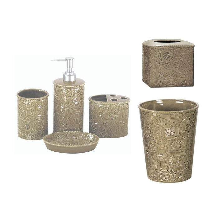 Savannah - Bathroom Sets (Set of 6), 2 Per Carton - Taupe
