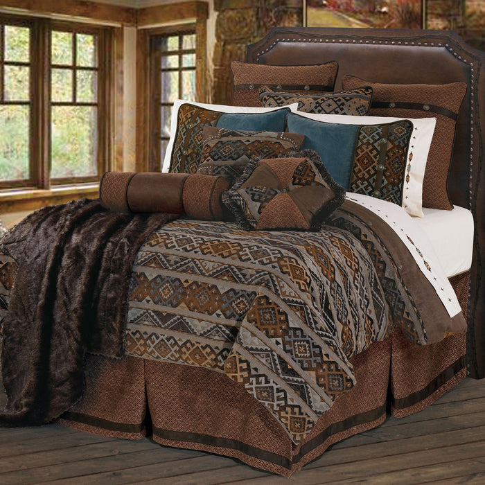 Rio Grande - Twin Duvet Cover Set (Set of 5) - Brown
