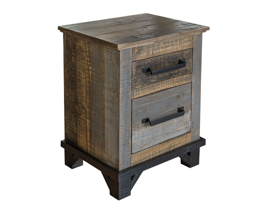 Loft - Nightstand - Two Tone Gray / Brown