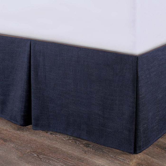 Camden - King Nubby Bed Skirt - Blue
