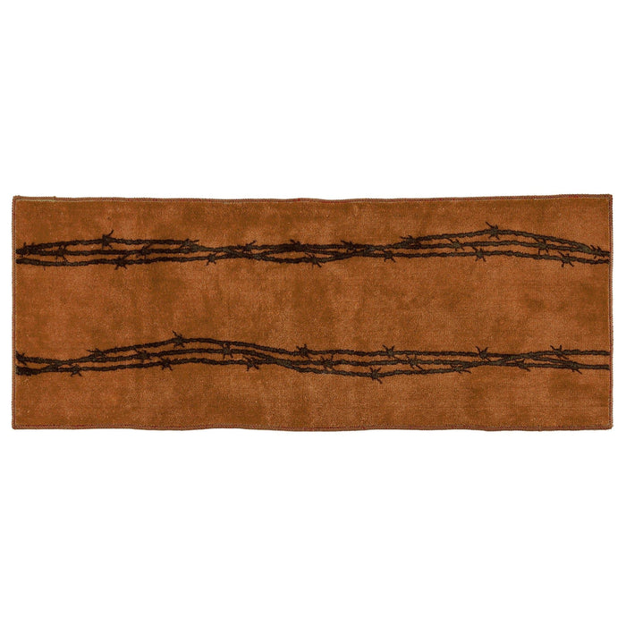 Rustic Barbwire - 24" x 60" Barbwire Print Rug 2 Per Carton - Chocolate