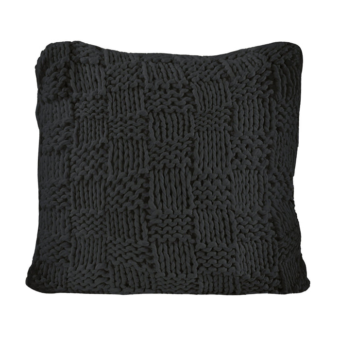 Chess Knit - Euro Pillow - Black