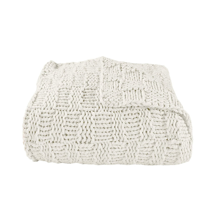 Chess Knit - 50" x 60" Throw - Natural
