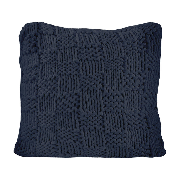 Chess Knit - Euro Pillow - Navy