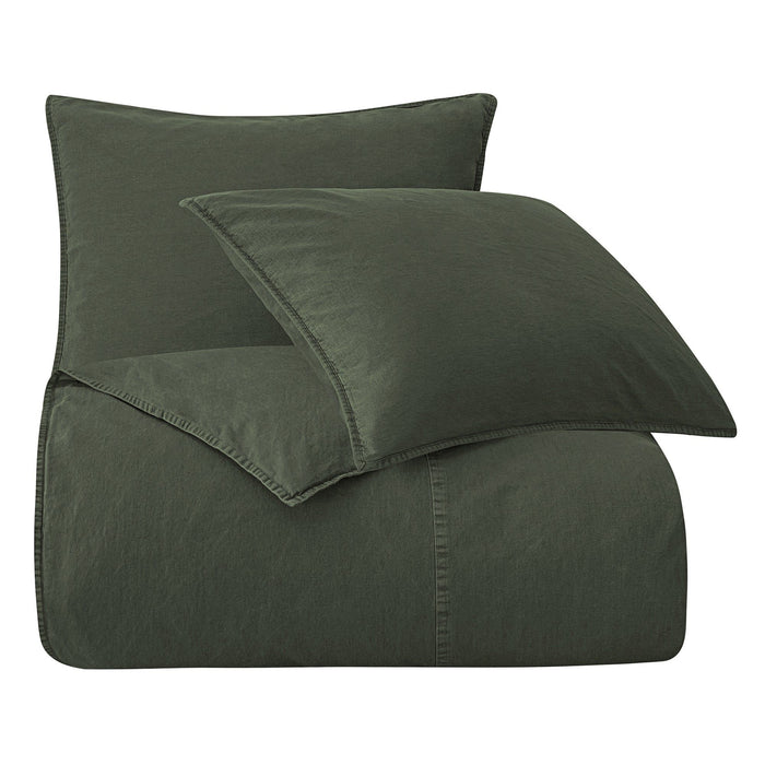 Cotton Canvas - Twin Stonewashed Duvet Cover Set (Set of 2) - Duffle Bag