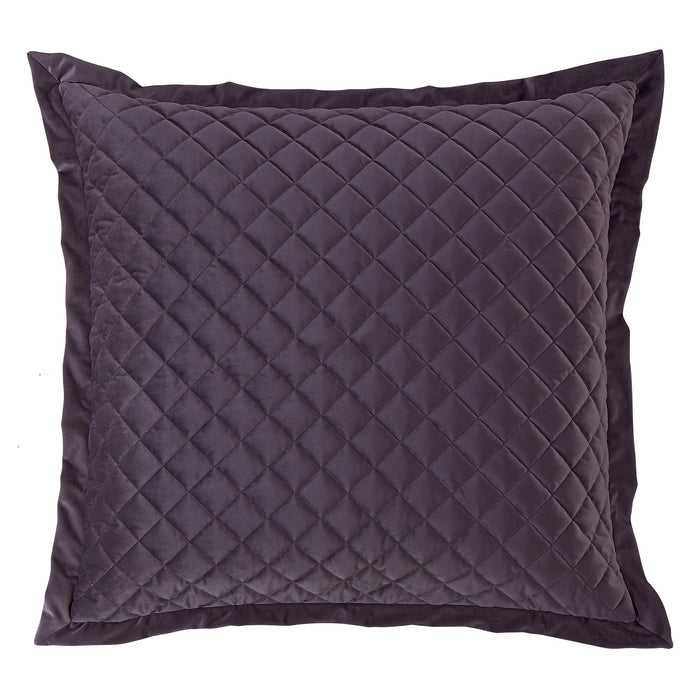Velvet Diamond - Quilted Euro Sham - Amethyst