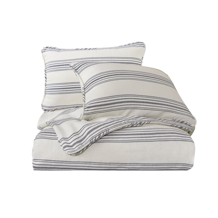 Prescott - King Comforter Set (Set of 3) - Navy