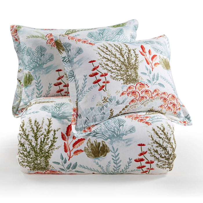 Oceania - King Comforter Set (Set of 3) - Coral