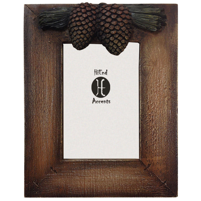 Lodge Pine Cone - 4" x 6" Pine Cone Picture Frame 4 Per Carton - Multi