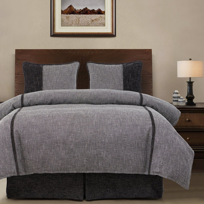 Hamilton - King Tweed Comforter Set (Set of 4) - Gray
