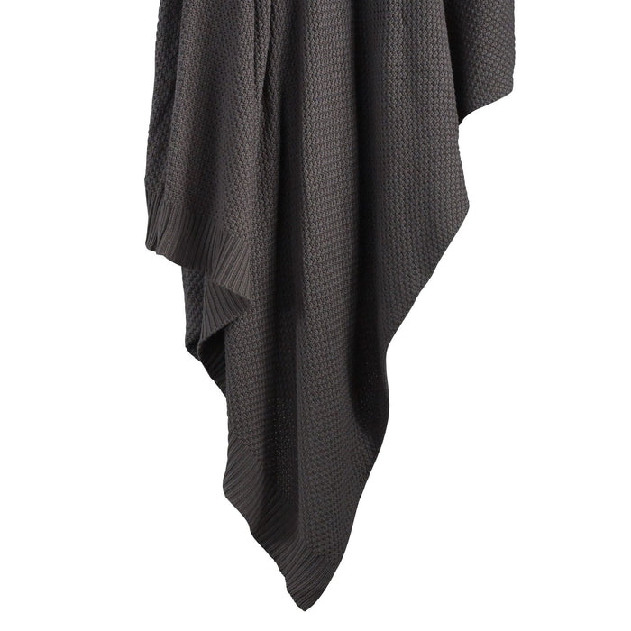 Cotton Knit - Full/Queen Blanket - Slate