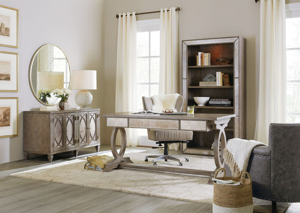 Rustic Glam - Trestle Desk - Dark Gray